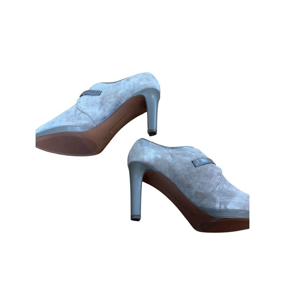 Franco Sarto Suede Booties Ankle Boots Buckle Accents Heels Size‎ 9.5 - Picture 5 of 8